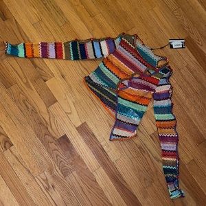 Fine Knit Asymmetric Cardigan